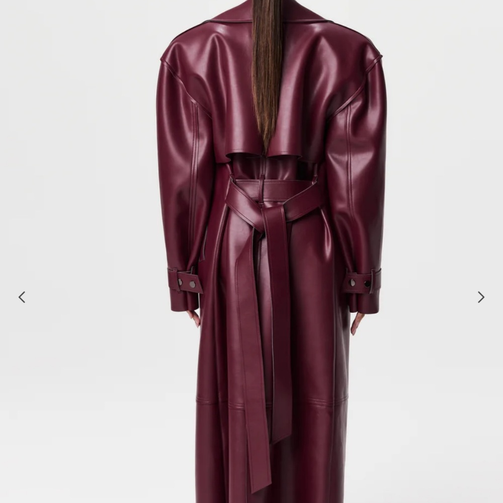 Naked Wardrobe Burgundy Trench Cost - Picture 2 of 4